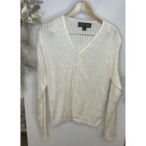 Linda‎ Allard Ellen Tracy Cardigan Sweater 100% Viscose Made In USA Size L